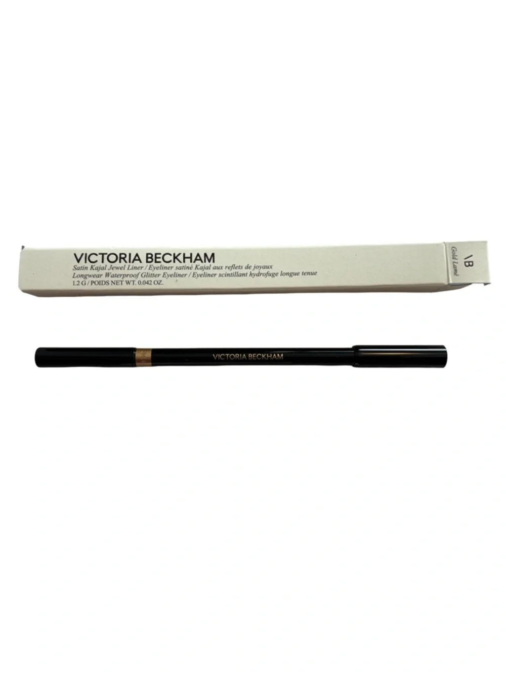 Victoria Beckham NIB Satin Kajal Jewel Liner Gold Lamé